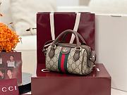 Fortok Gucci Ophidia Mini Boston Bag Brown 16 × 10 × 9 cm - 5