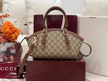 Fortok Gucci GG Emblem small top handle bag Brown 31 × 17 × 12 cm