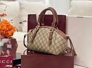 Fortok Gucci GG Emblem small top handle bag Brown 31 × 17 × 12 cm - 6