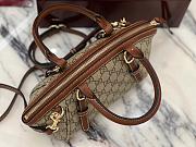 Fortok Gucci GG Emblem small top handle bag Brown 31 × 17 × 12 cm - 5