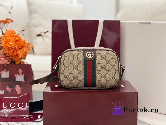 Fortok Gucci Ophidia small camera bag Brown 21 × 12.5 × 5 cm - 1