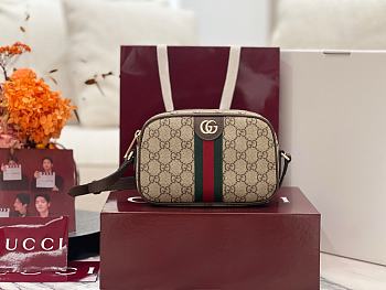 Fortok Gucci Ophidia small camera bag Brown 21 × 12.5 × 5 cm