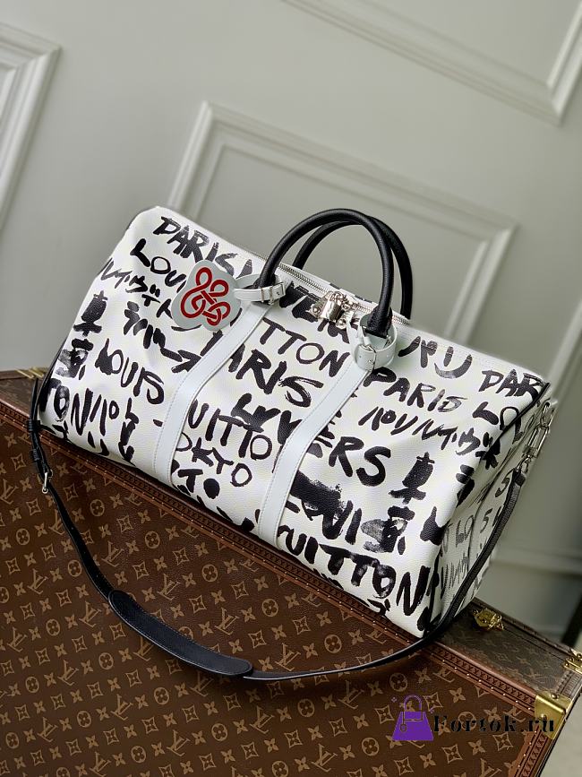 Fortok Louis Vuitton Keepall 50 Graffiti Dynasty bag White 50 x 29 x 23cm - 1