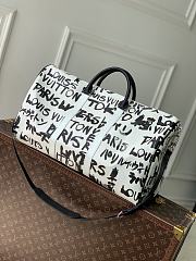 Fortok Louis Vuitton Keepall 50 Graffiti Dynasty bag White 50 x 29 x 23cm - 3