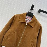 Fortok Thom Browne corduroy bomber jacket Brown  - 4