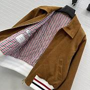 Fortok Thom Browne corduroy bomber jacket Brown  - 3