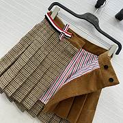Fortok Thom Browne wrap mini skirt Brown - 5