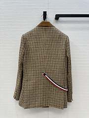 Fortok Thom Browne Gin Club Check Cheviot Tweed Sportcoat Brown  - 3