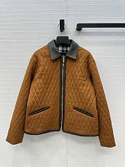 Fortok Celine Quilted suede jacket CARAMEL/DARK KHAKI - 1