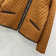 Fortok Celine Quilted suede jacket CARAMEL/DARK KHAKI - 2