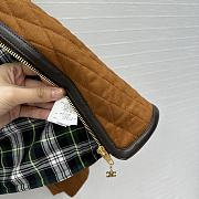Fortok Celine Quilted suede jacket CARAMEL/DARK KHAKI - 3