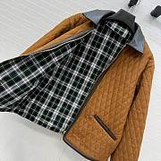 Fortok Celine Quilted suede jacket CARAMEL/DARK KHAKI - 5