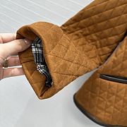 Fortok Celine Quilted suede jacket CARAMEL/DARK KHAKI - 6