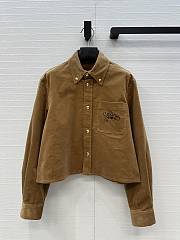 Fortok Celine cropped shirt in corduroy RAW WASH - 1