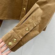 Fortok Celine cropped shirt in corduroy RAW WASH - 3