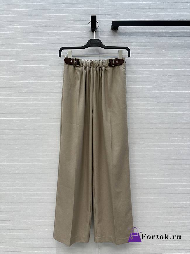 Fortok Loewe Beige Pants with leather belt  - 1