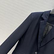 Fortok Loewe 25 Exclusive Belt-Buckle Design Casual Blazer Jacket Navy Blue  - 4