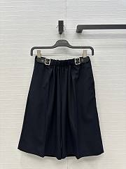 Fortok Loewe Short with leather belt Navy Blue - 1