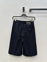 Fortok Loewe Short with leather belt Navy Blue - 6