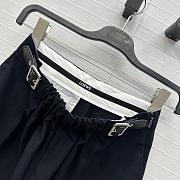 Fortok Loewe Short with leather belt Navy Blue - 5