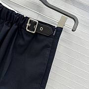 Fortok Loewe Short with leather belt Navy Blue - 4