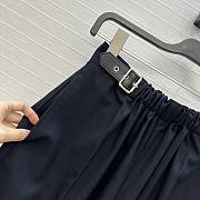 Fortok Loewe Short with leather belt Navy Blue - 3