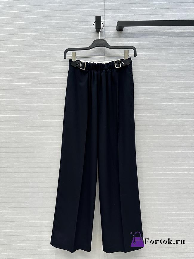 Fortok Loewe Pants with leather belt Navy Blue - 1
