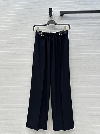 Fortok Loewe Pants with leather belt Navy Blue