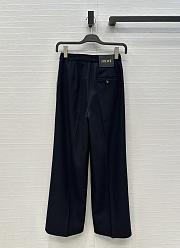 Fortok Loewe Pants with leather belt Navy Blue - 6