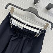 Fortok Loewe Pants with leather belt Navy Blue - 5