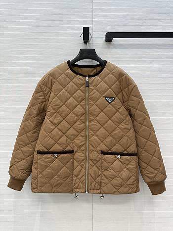 Fortok Prada quilted jacket Brown