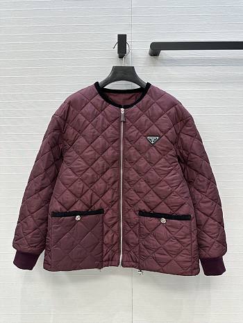 Fortok Prada quilted jacket Rouge
