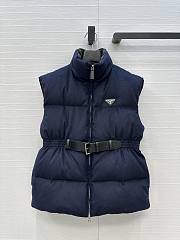 Fortok Prada padded down vest Navy Blue  - 1