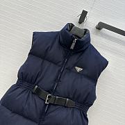 Fortok Prada padded down vest Navy Blue  - 6