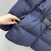Fortok Prada long sleeves padded down coat Navy Blue  - 3