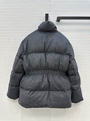 Fortok Prada long sleeves padded down coat Grey - 6