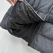 Fortok Prada long sleeves padded down coat Grey - 4