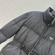 Fortok Prada long sleeves padded down coat Grey - 2