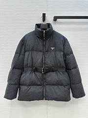 Fortok Prada long sleeves padded down coat Grey - 1