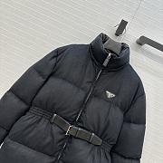 Fortok Prada long sleeves padded down coat Black - 3