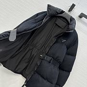 Fortok Prada long sleeves padded down coat Black - 5