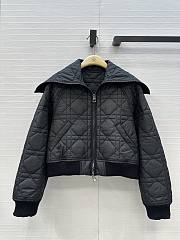 Fortok Dior Macrocannage Jacket with Oversized Collar Black  - 1
