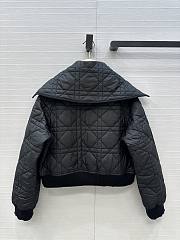 Fortok Dior Macrocannage Jacket with Oversized Collar Black  - 2