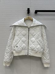 Fortok Dior Macrocannage Jacket with Oversized Collar White - 1