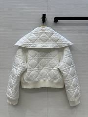 Fortok Dior Macrocannage Jacket with Oversized Collar White - 4