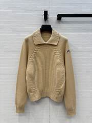 Fortok Moncler High Collar Jumper Beige - 1
