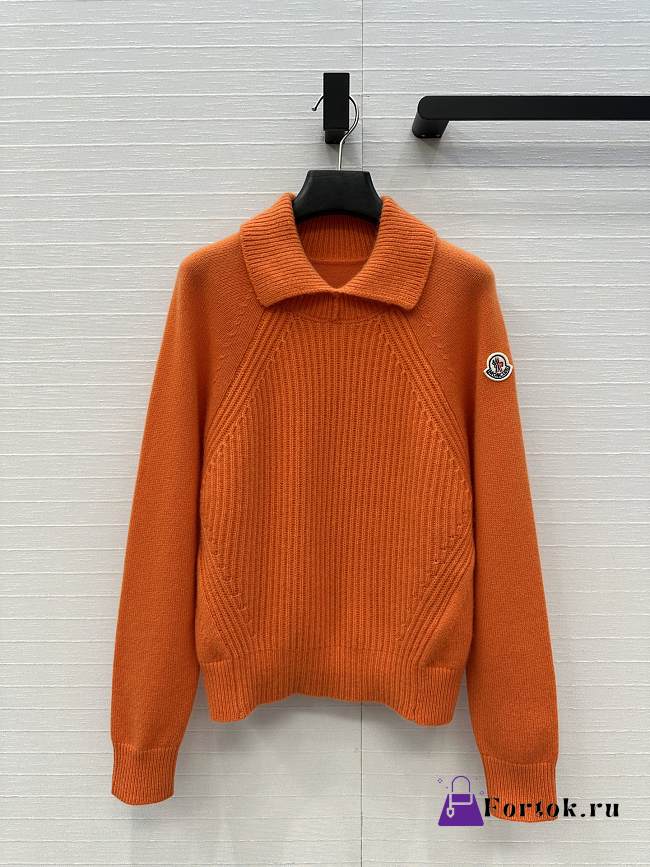 Fortok Moncler High Collar Jumper Orange - 1