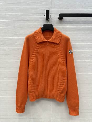 Fortok Moncler High Collar Jumper Orange