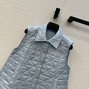Fortok Moncler Vayres Diamond-Quilted Padded Gilet Light Blue - 3