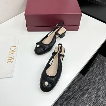 Fortok Dior Ballet Slingback Pump Black